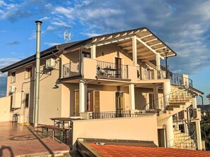Wohngebiet, Zuhause, Balkon, Tür, Wohnung, Treppe, Geländer