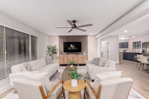 Crisp, clean, modern and bright interior design