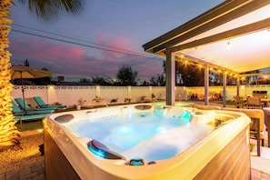 Relax and unwind in a brand new hottub