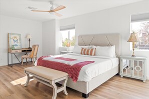 Master Bedroom w/King Bed, TV Streaming, & Workdesk