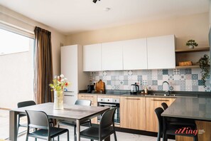 The fully equipped kitchen