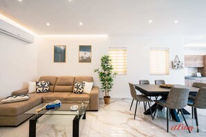 The Open Space Living/Dining Area