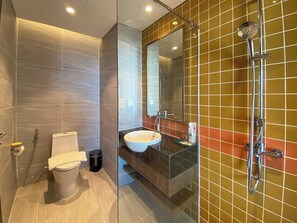 One bathroom 