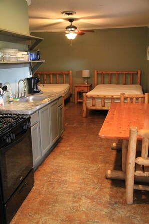Motel Kitchen and Bedroom 1