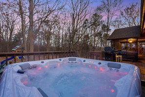 relax in the hot tub after a fun filled day