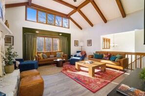 open living area with high ceilings