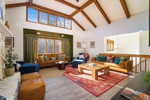 open living area with high ceilings