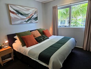 The beds can be configured as a king or as two singles. 