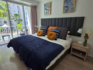The beds can be configured as a king or as two singles. 