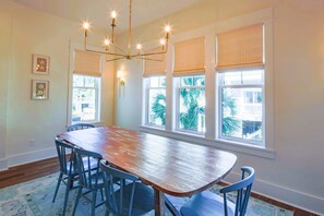 The home receives lovely natural light through its many windows.