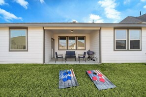 Gather your family and friends for a fun and friendly game of cornhole!