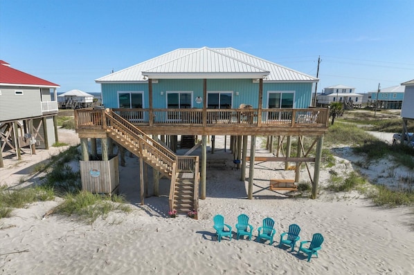 031 Still Waters Back Deck with Stairs to Gulf Side Beach