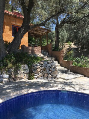 Orange house, patio and pool 