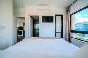Enjoy hotel-style comfort with a Smart TV you can watch right from your bed.