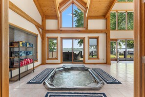 Indoor hot tub!