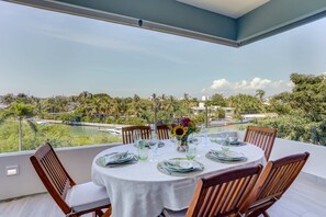Private balcony and views