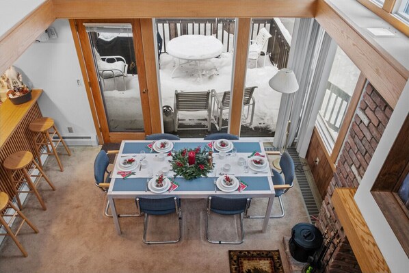 View from the loft, which has 2 twin beds