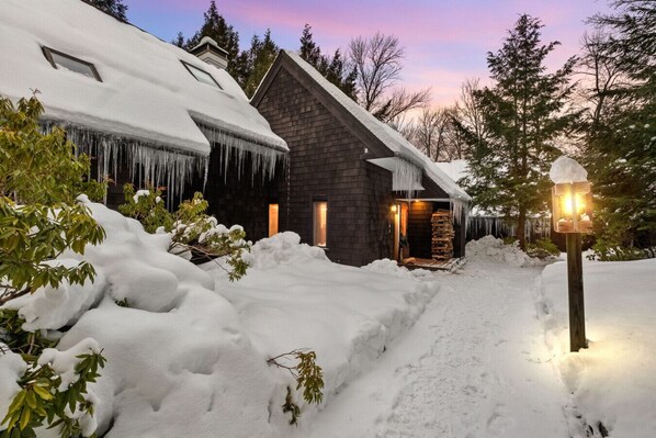 The walkway is shoveled and lit up so you can find your way to the front door when you get here, potentially at night