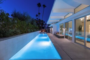 Enjoy a dip in the gorgeous pool at night