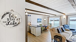 Open concept: Kitchen, Dining and Livingroom