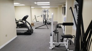 Exercise room in the basement.