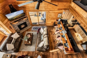 Enjoy the cabin with your friends or family in this open concept layout