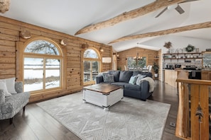 Cozy up with coffee, lake views, and rustic charm—pure cabin serenity awaits!