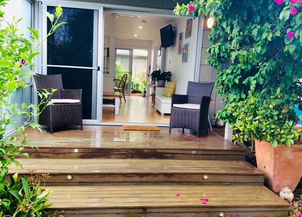 Front deck and view through the suite