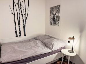 Furniture, Bed, Bedroom, Bedding, Bed Sheet, Interior Design, Floor, Wood, Flooring, Linens