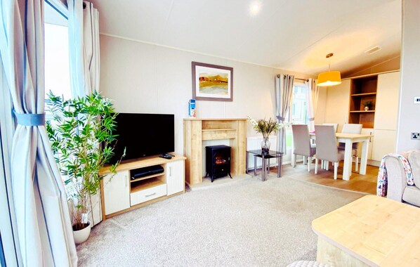 open plan living and dining area 