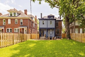 Fully fenced backyard. 