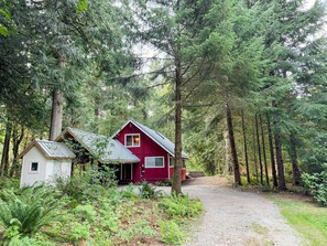 Our cabin is located at the end of a private road