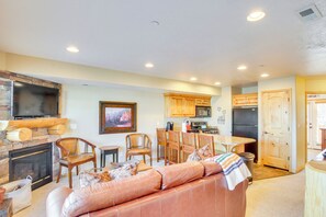 Property Interior | 2-Story Condo | Free WiFi | Central A/C & Heating