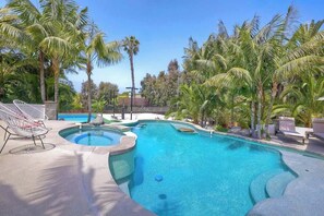 Take a dip in the heated pool and Spa 