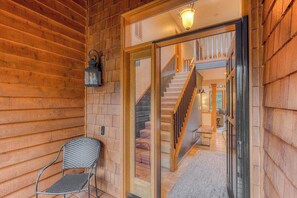 Ready to relax? This entryway offers a glimpse of the comfort and style inside.