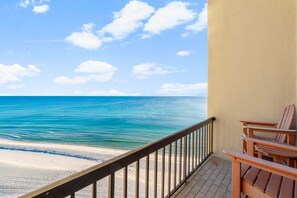 Soak up the ocean view fromt he private balcony with outdoor seating