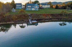 Property from water - rental on left