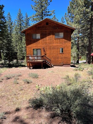 Backyard opens directly to quiet forest hiking trails