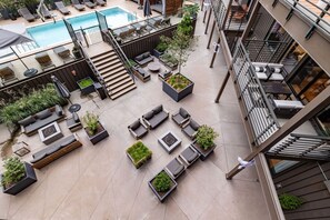 Take in the stunning bird's-eye view of the city from your private balcony—Nashville at its finest!