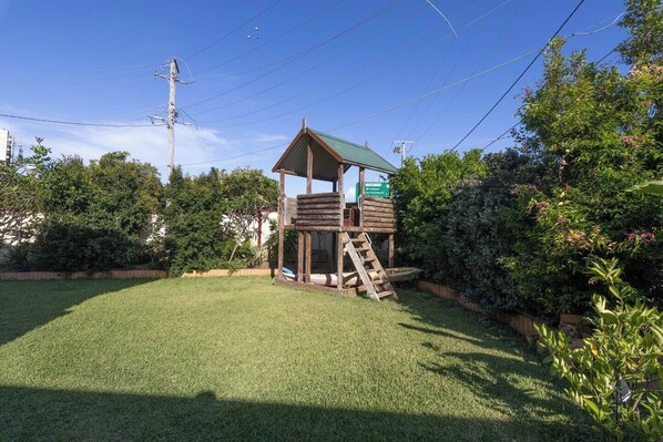 cubby house in the yard