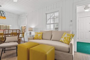 Cozy living area with sofa bed for extra guests