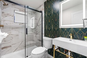 Private bathroom with spacious walk-in shower