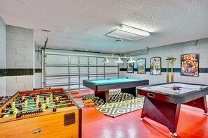 Fun, laughter, and games await with pool, foosball, and more in the game room!