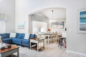 Relax on a cozy queen sleeper sofa, perfect for unwinding after a fun day!