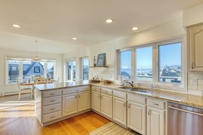 Ocean views from the kitchen.