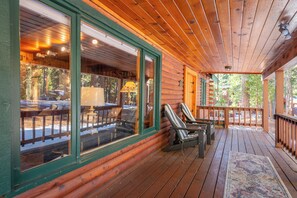 Porch for reading and enjoying the day.
