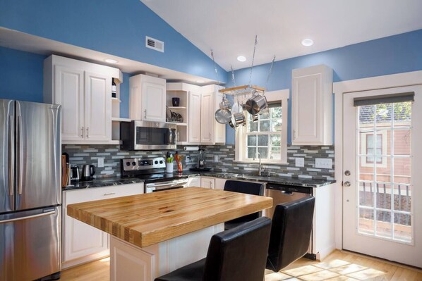 Lots of open space and light in main living/dining area.