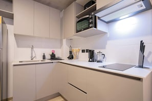 Sleek and modern kitchen equipped with everything you need for a cozy stay in the heart of Chile.