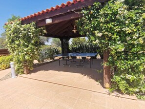 Pergola table tennis area
