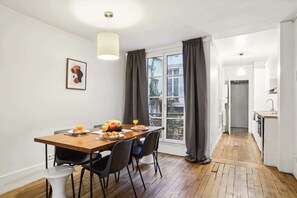 The dining area